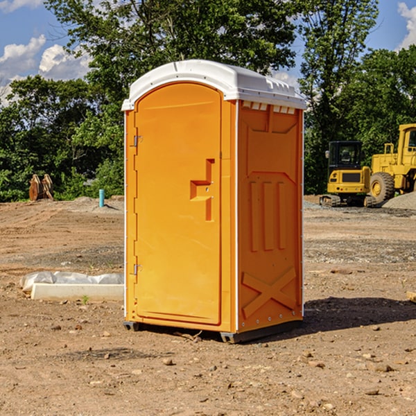 how often are the portable restrooms cleaned and serviced during a rental period in Pullman